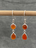 Carnelian Double Drop Earring