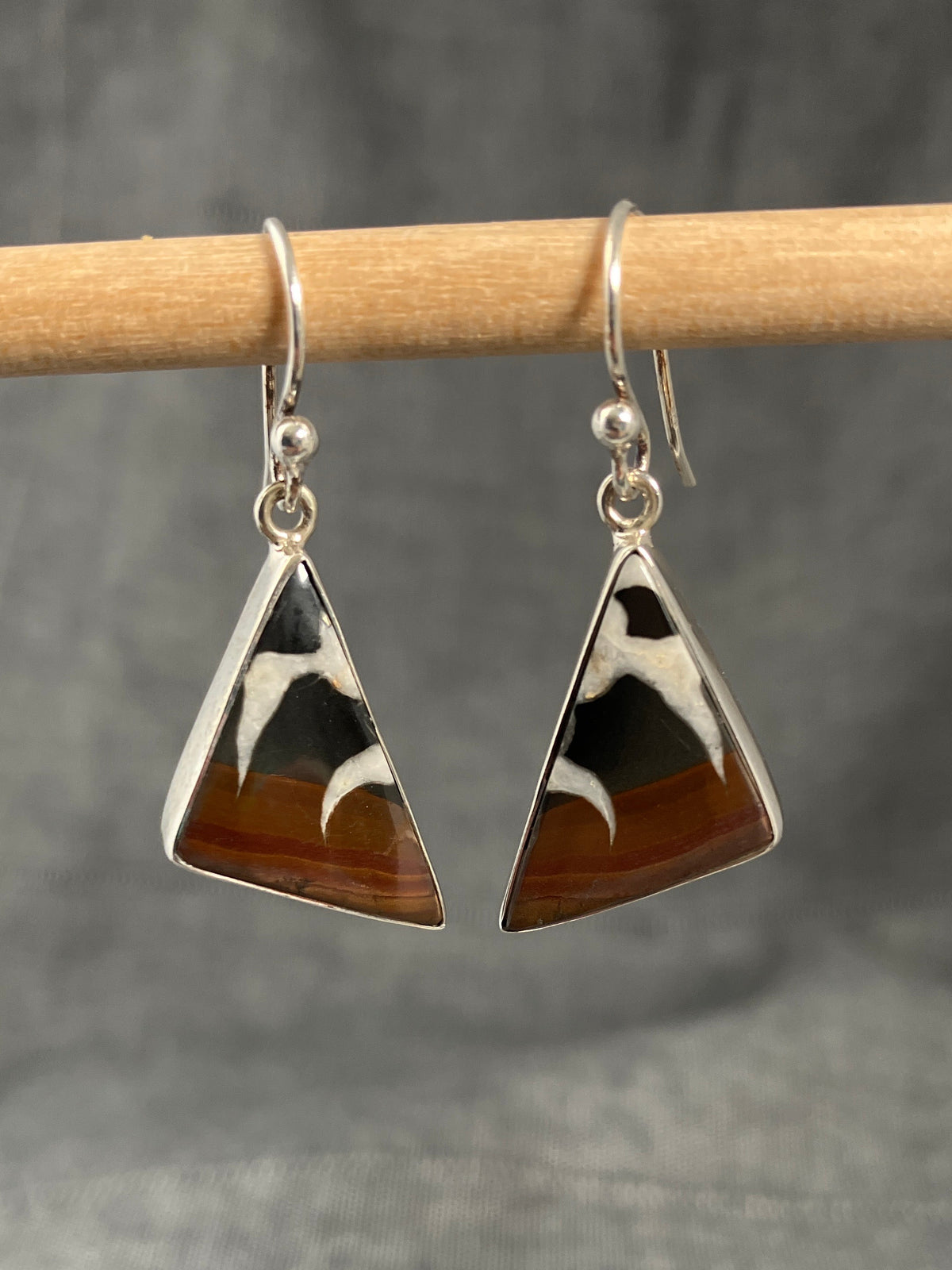 Dragon Jasper Triangle Earrings