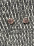 Rose Quartz Round Stone Studs