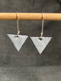 Light Grey Triangle Earrings
