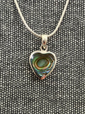 Paua Shell Heart Pendant