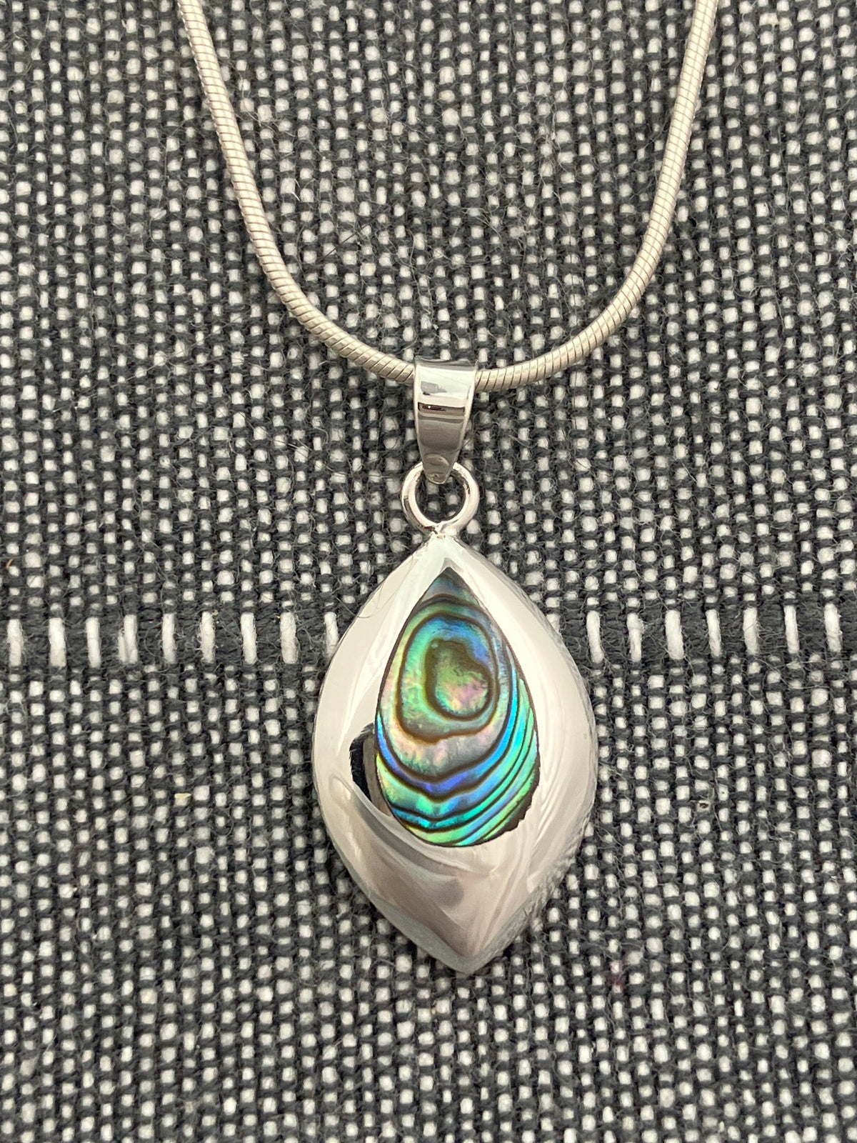 Paua Shell Marquise Pendant