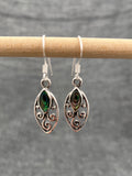 Paua Shell Curly Marquise Earrings
