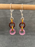 Shimmer Pink Loops Earrings