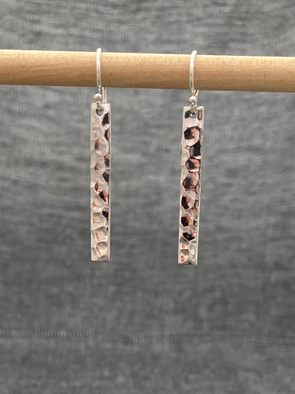 Plannished Bar Earrings