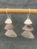 Brushed Fan Cascade Earrings