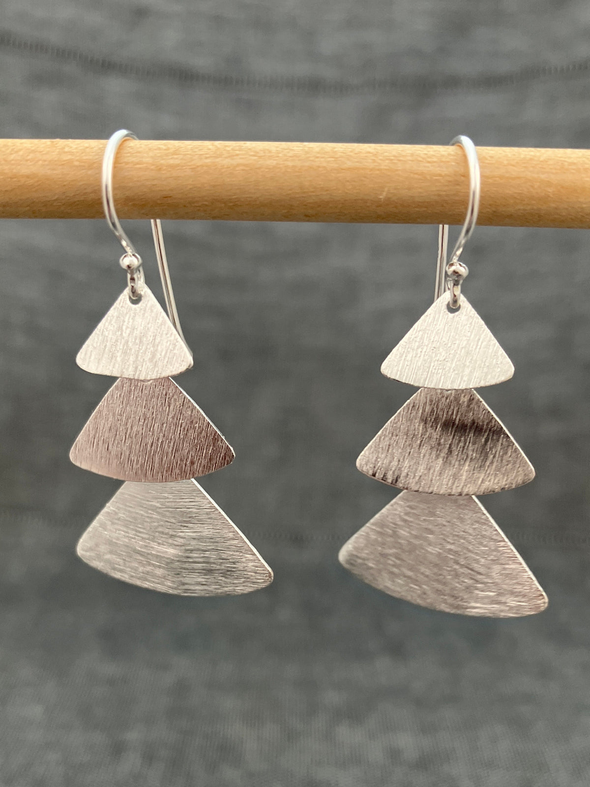 Brushed Fan Cascade Earrings