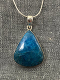 Blue Neon Apatite Pear Pendant