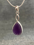 Amethyst Loop Top Pear Pendant
