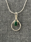 Malachite Oval In Loop Pendant