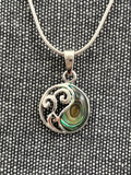 Paua Shell Yin Yang Pendant