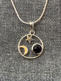 Amethyst Moon And Star Pendant