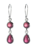 Garnet Double Drop Earrings