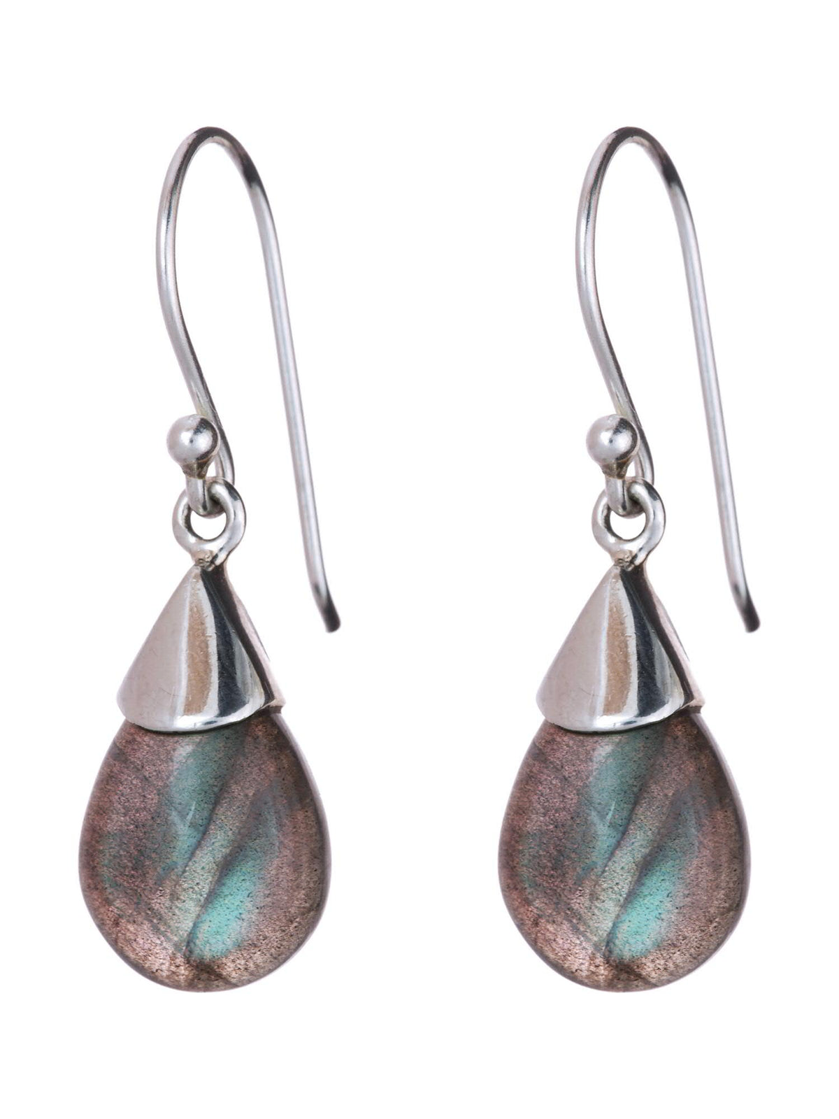 Labradorite Capped Earrings