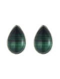 Malachite Pear Stone Studs