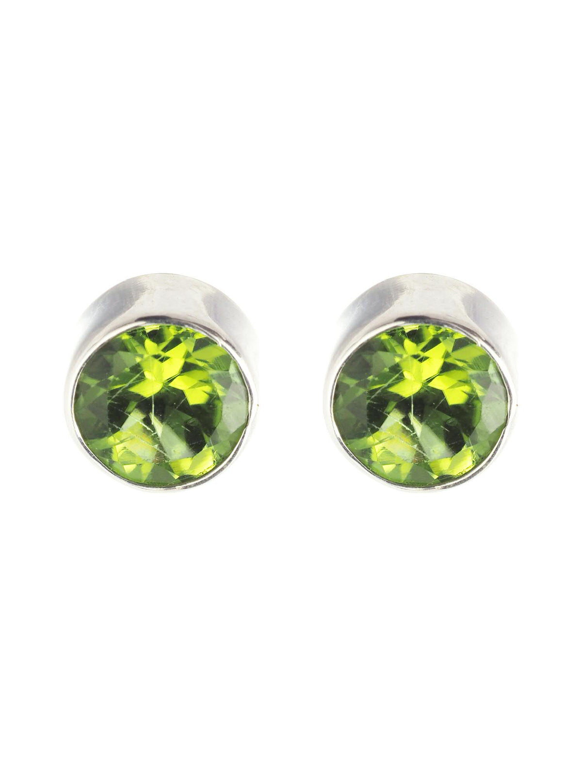 Peridot Cut Studs