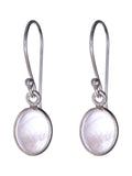 Rose Quartz Oval Earrings
