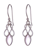Rose Quartz Knot Earrings
