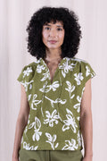 Tie Neck Top Verdant