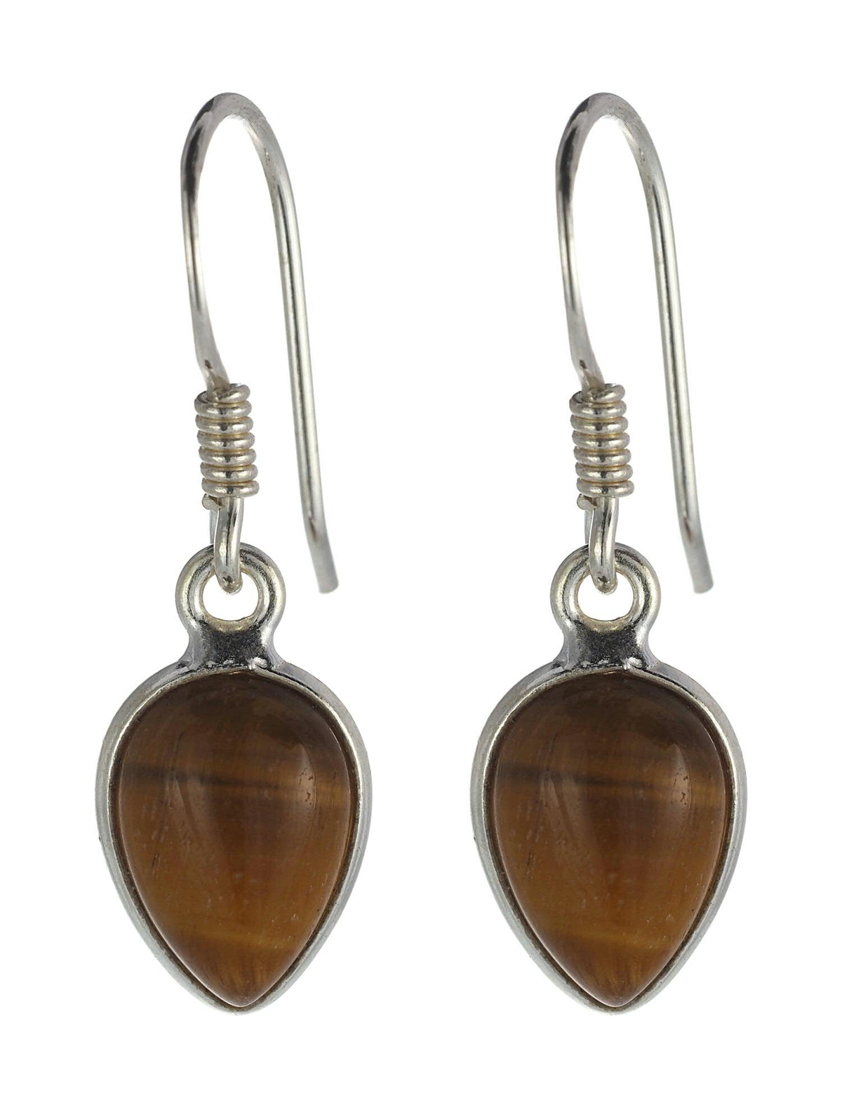 Sterling Silver Tigers Eye Droplet Earrings